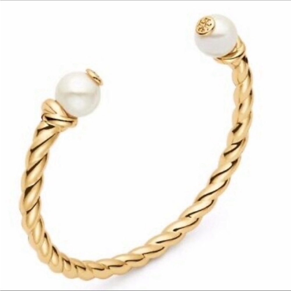 Sold out tory Burch Rope Cuff bracelet with pearl - Picture 1 of 5